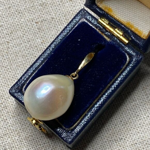 💛 18k Yellow Gold Pearl Single Earring - Picture 1 of 5